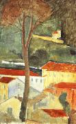 Amedeo Modigliani landscape at cagnes Spain oil painting artist